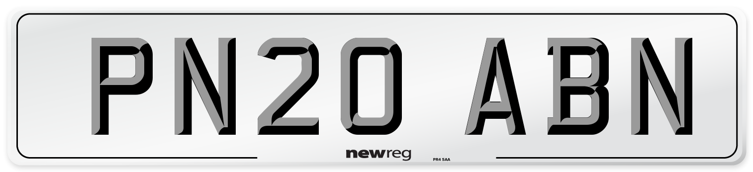 PN20 ABN Number Plate from New Reg